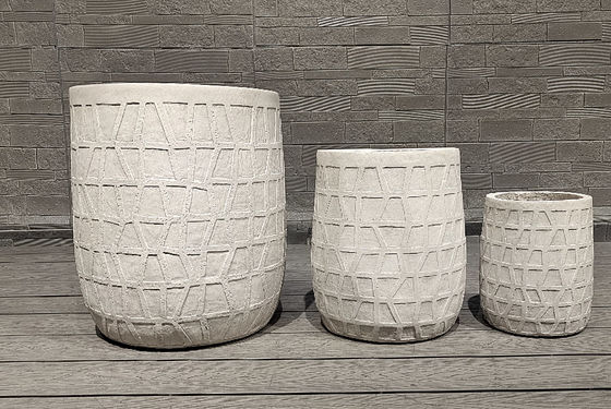 주문 실내 및 실외 사용용 둥근 섬유 점토 플랜터 online manufacture