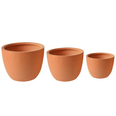 주문 8-10 년 섬유 점토 야외 플랜터 질감 완화와 함께 방수 online manufacture