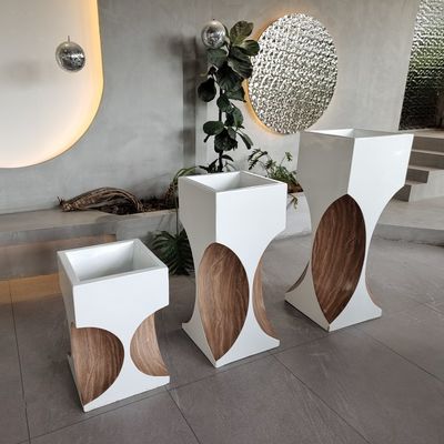 주문 쇼핑몰용 높은 직사각형 큰 樹脂 유리섬유 꽃 냄비 online manufacture