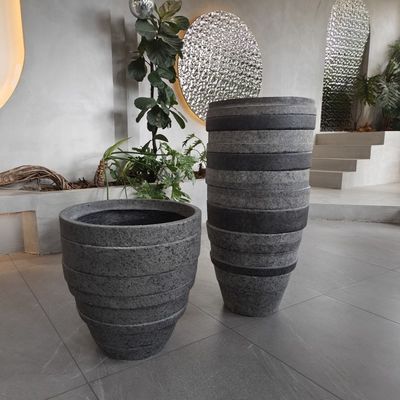 주문 높은 큰 樹脂 FRP 유리섬유 꽃 냄비 로고 사용자 정의 online manufacture