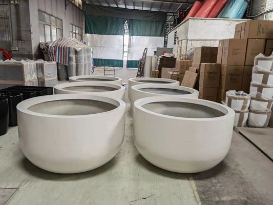 주문 야외 정원 장식용 큰 고층 유리 섬유 식기 냄비 online manufacture