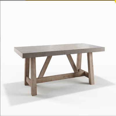 주문 내구성있는 야외 식사용 대형 콘크리트 테이블 가정용 콘크리트 grc 테이블 셋 online manufacture