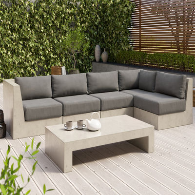 주문 중국 포산 도시 콘크리트 Patio 외관 장식 콘크리트 테이블 세트 벤치 online manufacture