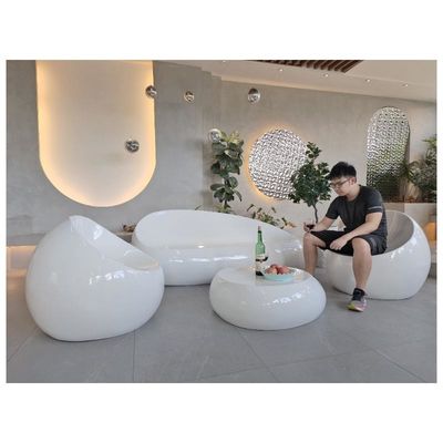 주문 흰색 유리섬유 테이블 의자 세트 4pcs 가구 전체 세트 소파 의자 online manufacture