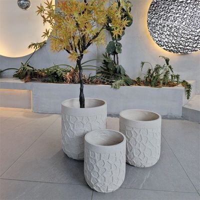 주문 둥근 섬유 시멘트 냄비 D380*H410 D290*H350 7-8 년 수명 시간 질감 표면 online manufacture
