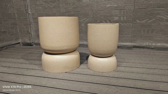 주문 현대식 섬유 점토 식기 D460*H70 가벼운 무게 online manufacture