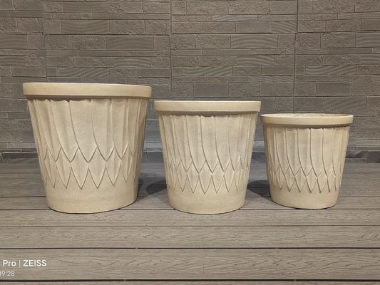 주문 실내 호텔 정원 홈 강화 된 점토 플랜터 배수 구멍과 내장 시스템 online manufacture