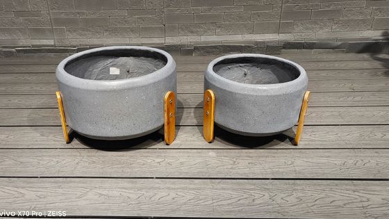 주문 현대식물 수작 디자인에서 손으로 조각한 섬유 점토 플랜터 online manufacture