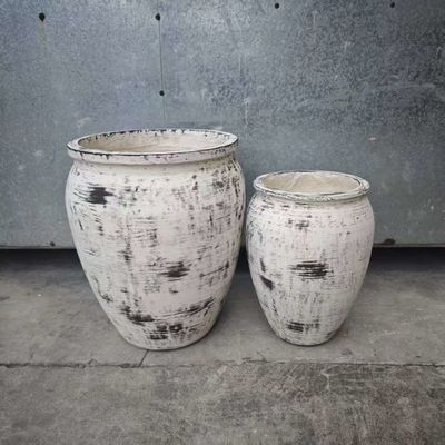 주문 공장 공급품 미니멀리스트 빈티지 점토 꽃 냄비 야외 심기 장식 가정 정원 섬유 재료 online manufacture